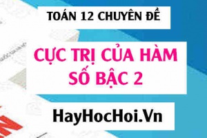 Cách tìm cực trị của hàm số bậc 2 (tìm cực đại, cực tiểu của hàm số bậc 2) - Toán 12 chuyên đề